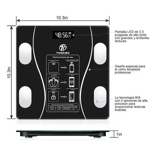 Digital Bascula Electronica Bluetooth LCD Inteligente