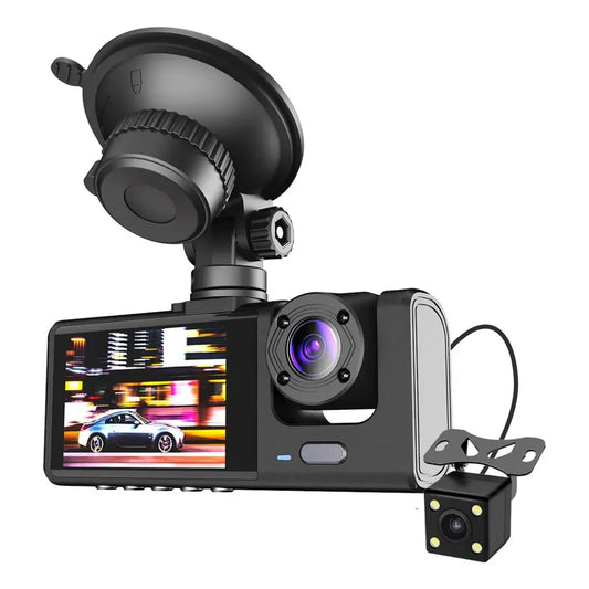 DVR Cam 1080p - Camara para Carro con 3 Lentes