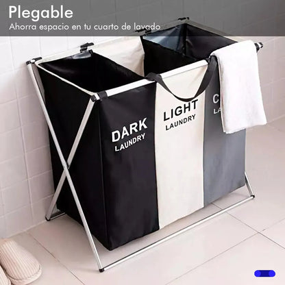 Triple Cesto Plegable Para Ropa Sucia