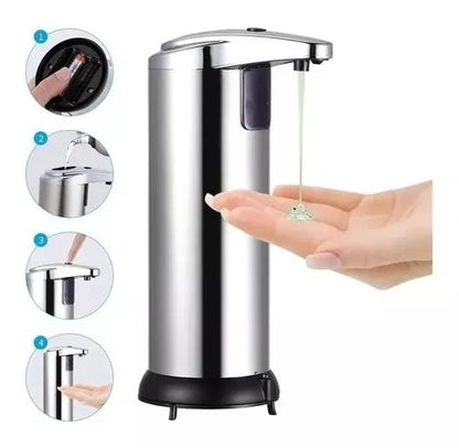 Dispensador de Jabón Manos Libres de 250ml Acero Inoxidable