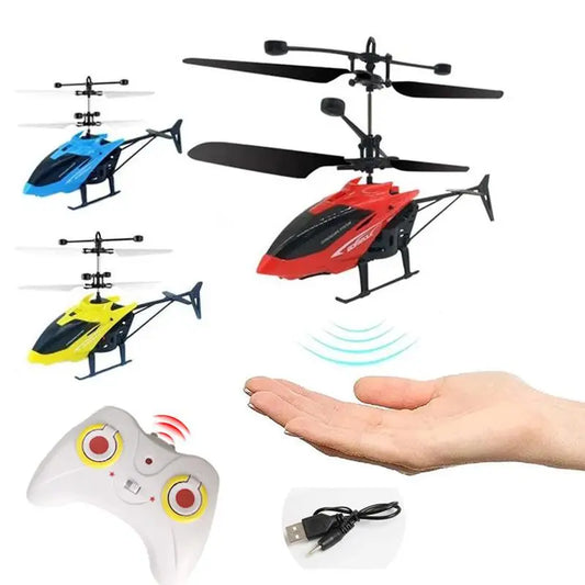 Helicoptero con Control Remoto - Recargable y Sensor Movimiento