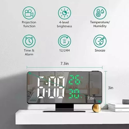 ⏰Reloj LED Despertador con Proyección Digital 180° Compacto