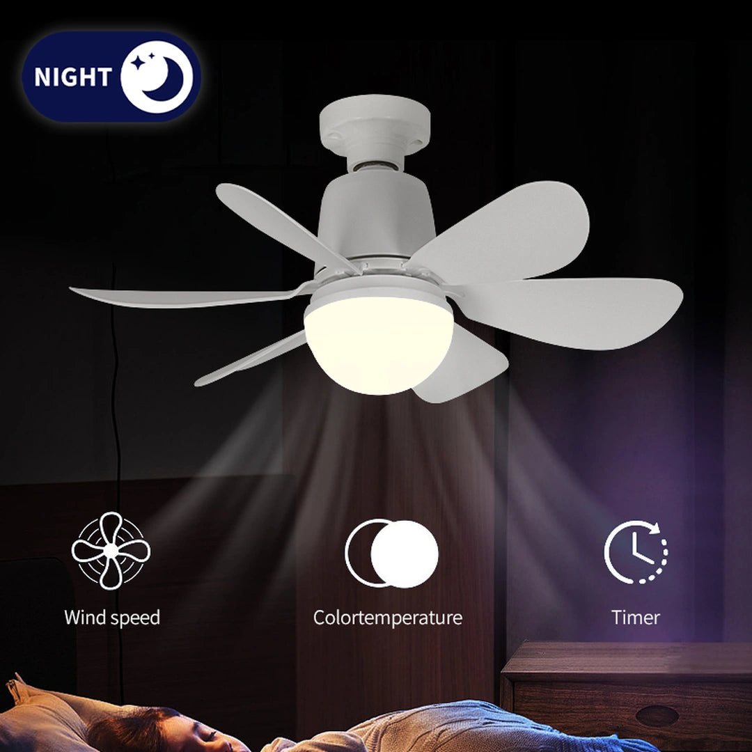 Ventilador de Techo 2 En 1 Con Luz Led Y Control Remoto (42 cm)