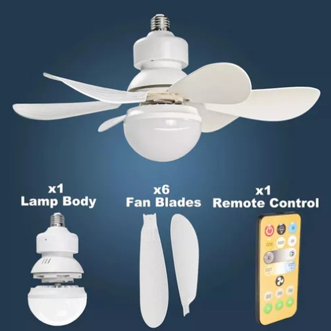 Ventilador de Techo 2 En 1 Con Luz Led Y Control Remoto (42 cm)